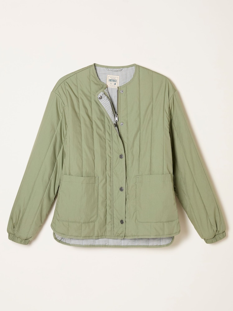 FatFace Raya Sage Green Quilted Jacket - Image 6 of 6 FatFace Raya Sage Green Quilted Jacket - Image 6 of 6