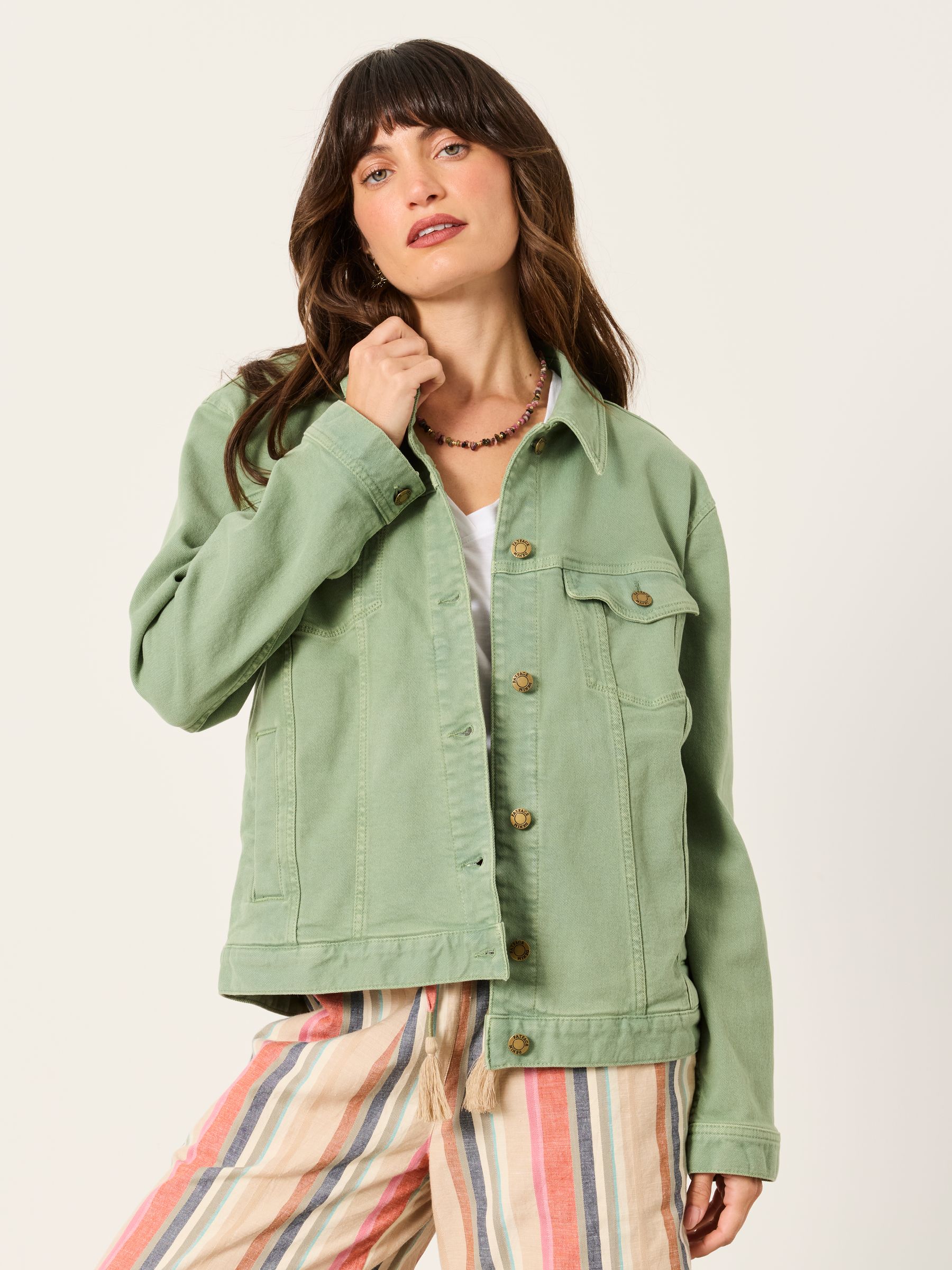 Buy FatFace Tasha Green Oversized Denim Jacket from Next USA