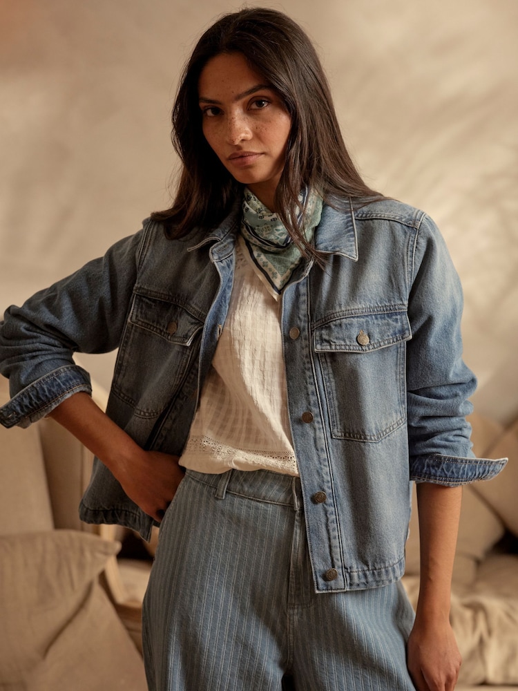 Vintage Denim - Veste en jean Fat Face - Image 1 de 7