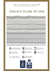 Millbrook Beds Exquisite Pillow Top 3000 Pocket Natural Firm Mattress - Image 6 of 6