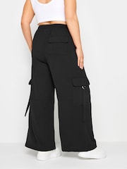 Yours Curve Black Twill Cargo Trousers - Image 2 of 5