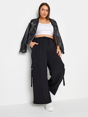 Yours Curve Black Twill Cargo Trousers - Image 3 of 5