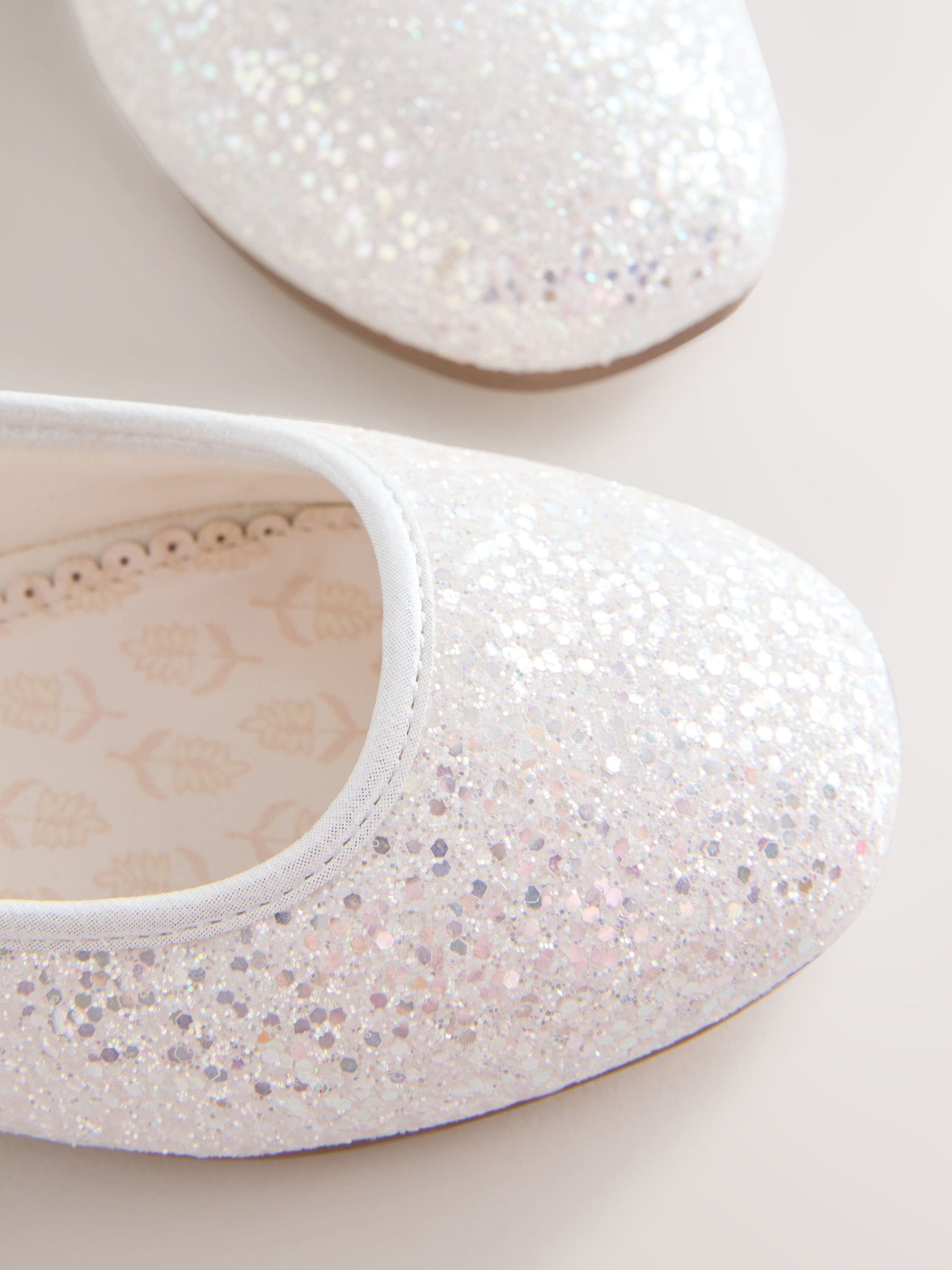 Buy White Glitter Wide Fit (G) Mary Jane Occasion Shoes from the