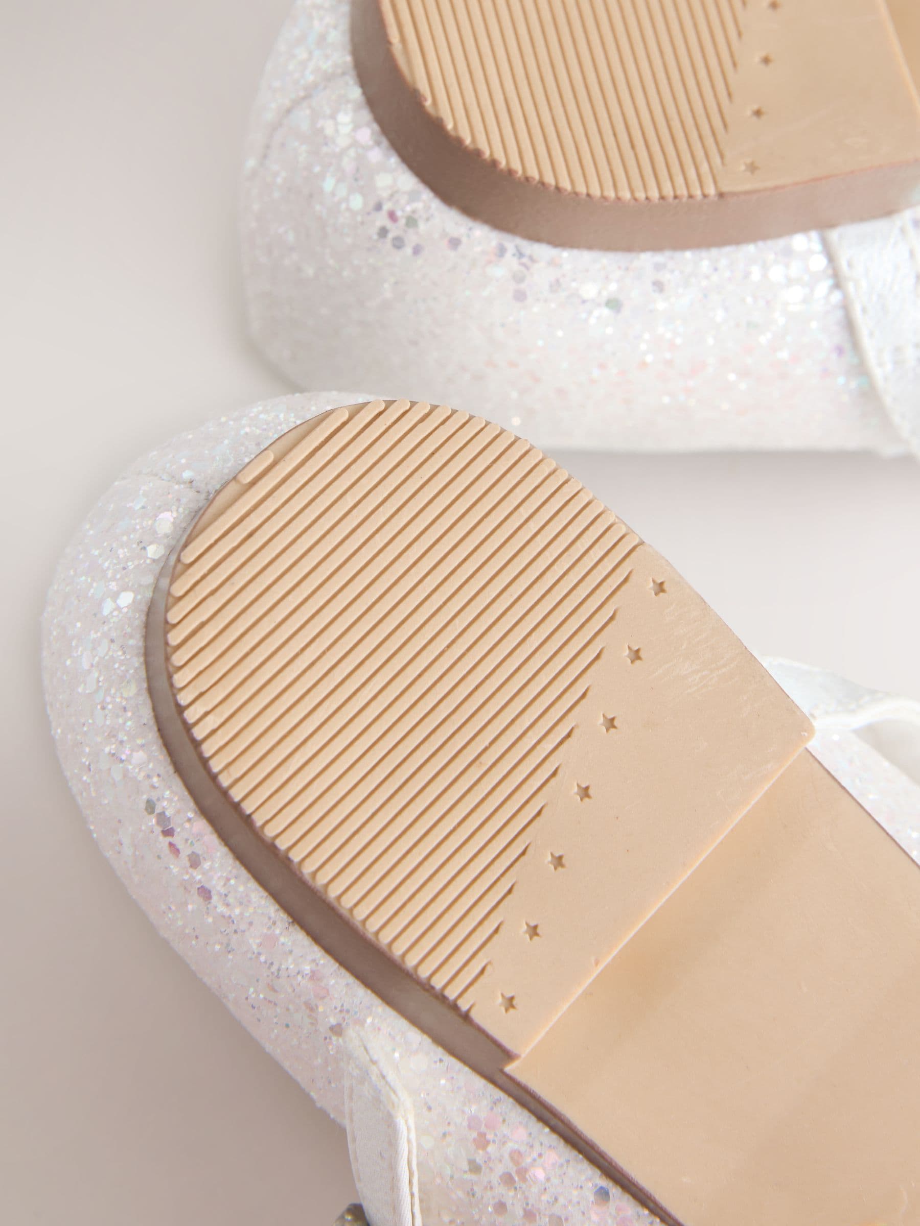 Buy White Glitter Wide Fit (G) Mary Jane Occasion Shoes from the