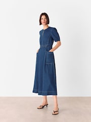 Whistles Midi Short Sleeve Dress - Imagem 1 de 5
