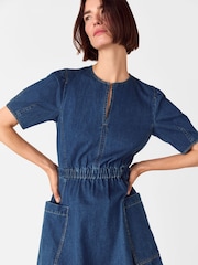 Whistles Midi Short Sleeve Dress - Imagem 3 de 5