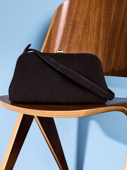 Chocolate Brown Tabitha Simmons X Next Aunty Mary's Suede Structured Bag - Image 1 of 1