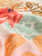 បោះពុម្ពបំណះផ្កាពណ៌ផ្កាឈូក - ឈុតខោជើងវែង កការ៉េ - រូបភាព 7 នៃ 8