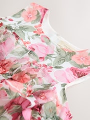 Laura Ashley Pink Rosewell Garden Frill Voluminous Organza Dress - Image 11 of 12