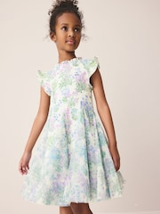 Blue Megan - Laura Ashley Textured Godet Dress - صورة 2 من 11