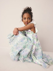 Blue Megan - Laura Ashley Textured Godet Dress - صورة 3 من 11