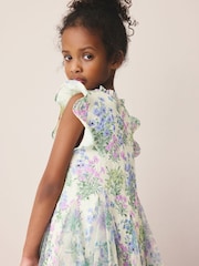 Blue Megan - Laura Ashley Textured Godet Dress - صورة 6 من 11