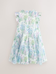 Blue Megan - Laura Ashley Textured Godet Dress - صورة 8 من 11