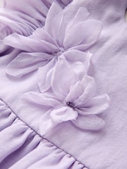 Laura Ashley Lilac Purple Petal Flower Dress - Image 7 of 8