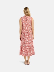 Smith & Soul Orange Sleeveless Dress With Volant Hem - Image 3 of 6