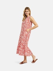 Smith & Soul Orange Sleeveless Dress With Volant Hem - Image 4 of 6