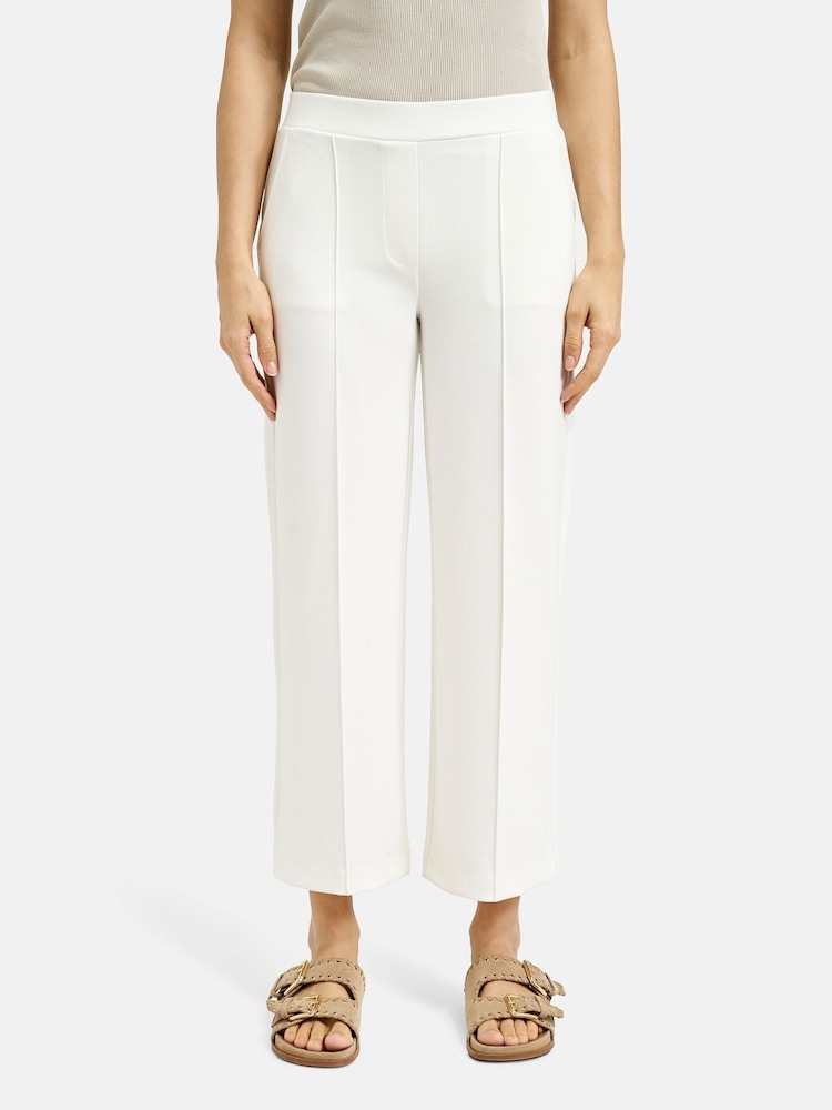 Smith & Soul Cream Cropped Jersey Pull On Trousers - Image 1 of 4