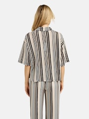 Smith & Soul Natural Striped Crochet Jersey Shirt - Image 3 of 4