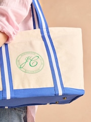 Joules Blue Oat Boat Club Tote Bag - Image 3 of 8