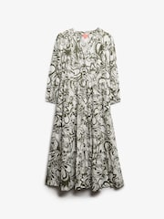 Superdry Green Woven Tiered Midi Dress - Image 6 of 7