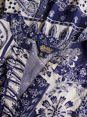 Superdry Blue Woven Tiered Midi Dress - Image 7 of 7