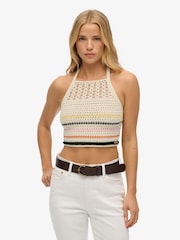 Top de ganchillo halter corto de Superdry - Imagen 1 de 7