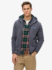 Superdry Grey Core Logo City Zip Hoodie - Image 1 of 6