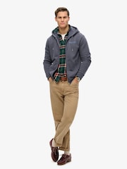 Superdry Grey Core Logo City Zip Hoodie - Image 3 of 6