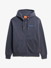 Superdry Grey Core Logo City Zip Hoodie - Image 5 of 6