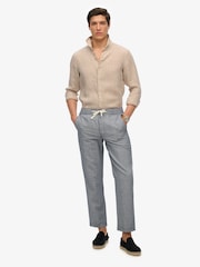 Superdry Nude Embroidered Vacation Linen Shirt - Image 1 of 6
