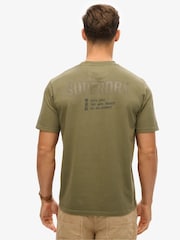 Superdry Green Utility Sport Graphic Print T-Shirt - Image 2 of 7
