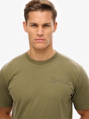 Superdry Green Utility Sport Graphic Print T-Shirt - Image 3 of 7