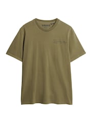 Superdry Green Utility Sport Graphic Print T-Shirt - Image 5 of 7