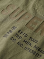 Superdry Green Utility Sport Graphic Print T-Shirt - Image 6 of 7