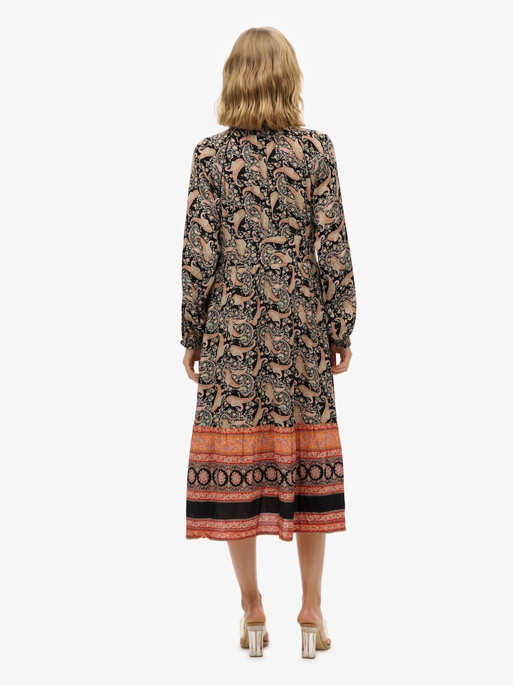 Superdry Printed Long Sleeve Midi Dress - Bild 2 von 6