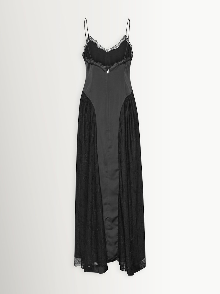 rotate lace dress Buy Rotate Black Satin Lace Maxi Dress from Next USA