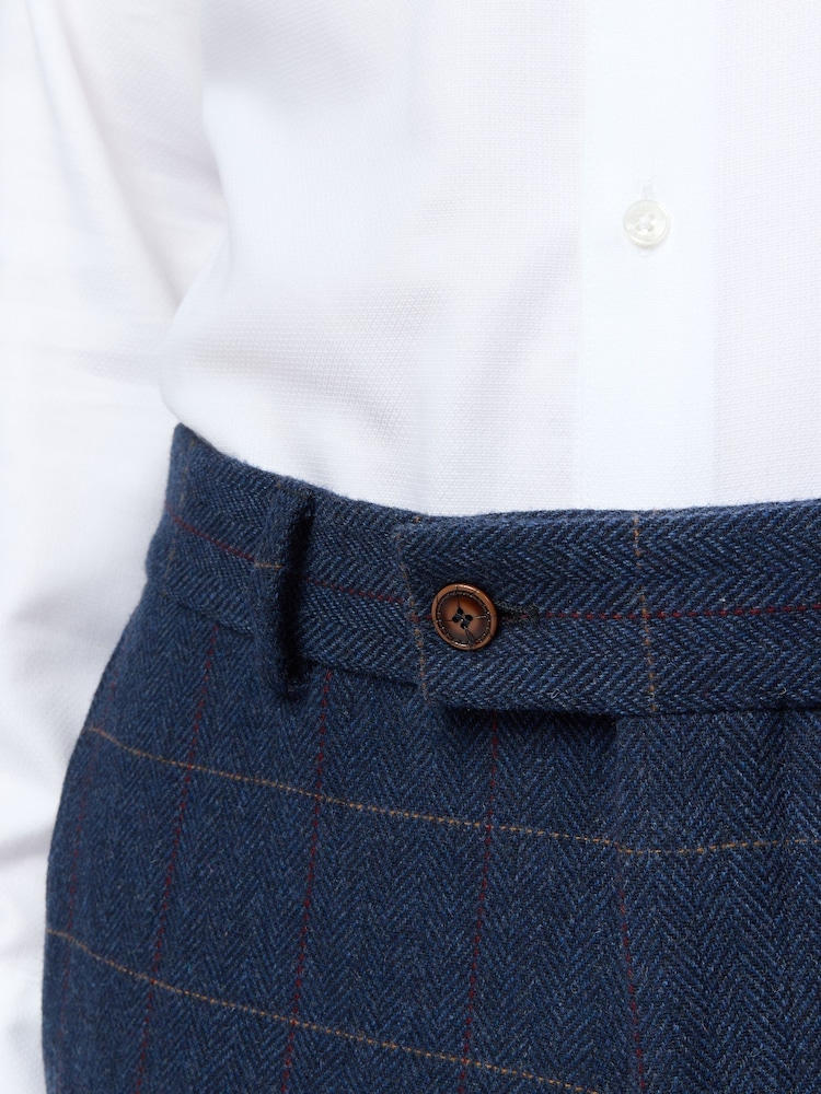 Antique Rogue Blue Ezra Check Trousers - Image 2 of 2 Antique Rogue Blue Ezra Check Trousers - Image 2 of 2