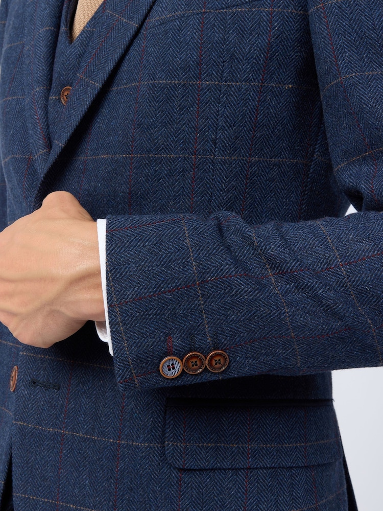 Antique Rogue Blue Ezra Check Jacket - Image 4 of 4 Antique Rogue Blue Ezra Check Jacket - Image 4 of 4