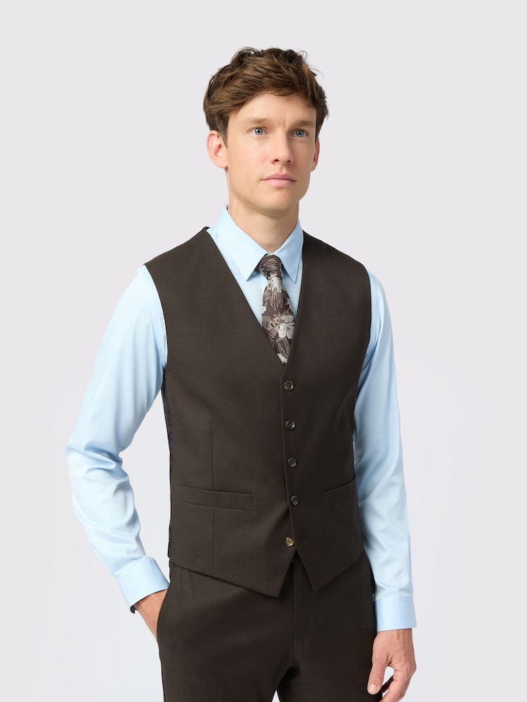Antique Rogue Brown Harley Flannel Waistcoat - Image 1 of 2 Antique Rogue Brown Harley Flannel Waistcoat - Image 1 of 2