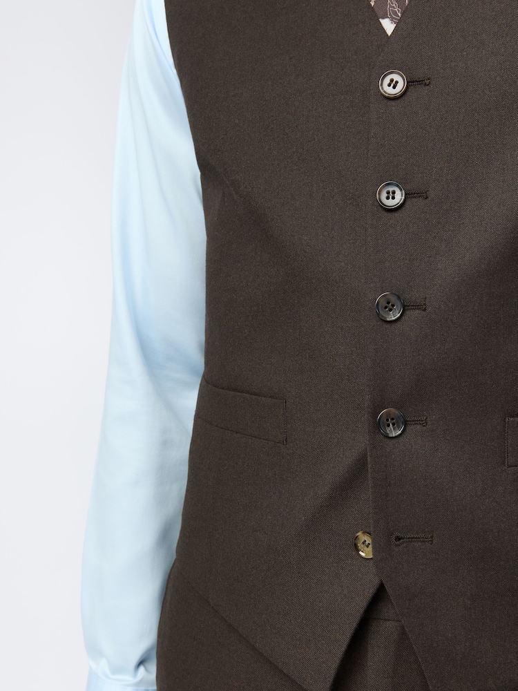 Antique Rogue Brown Harley Flannel Waistcoat - Image 2 of 2 Antique Rogue Brown Harley Flannel Waistcoat - Image 2 of 2