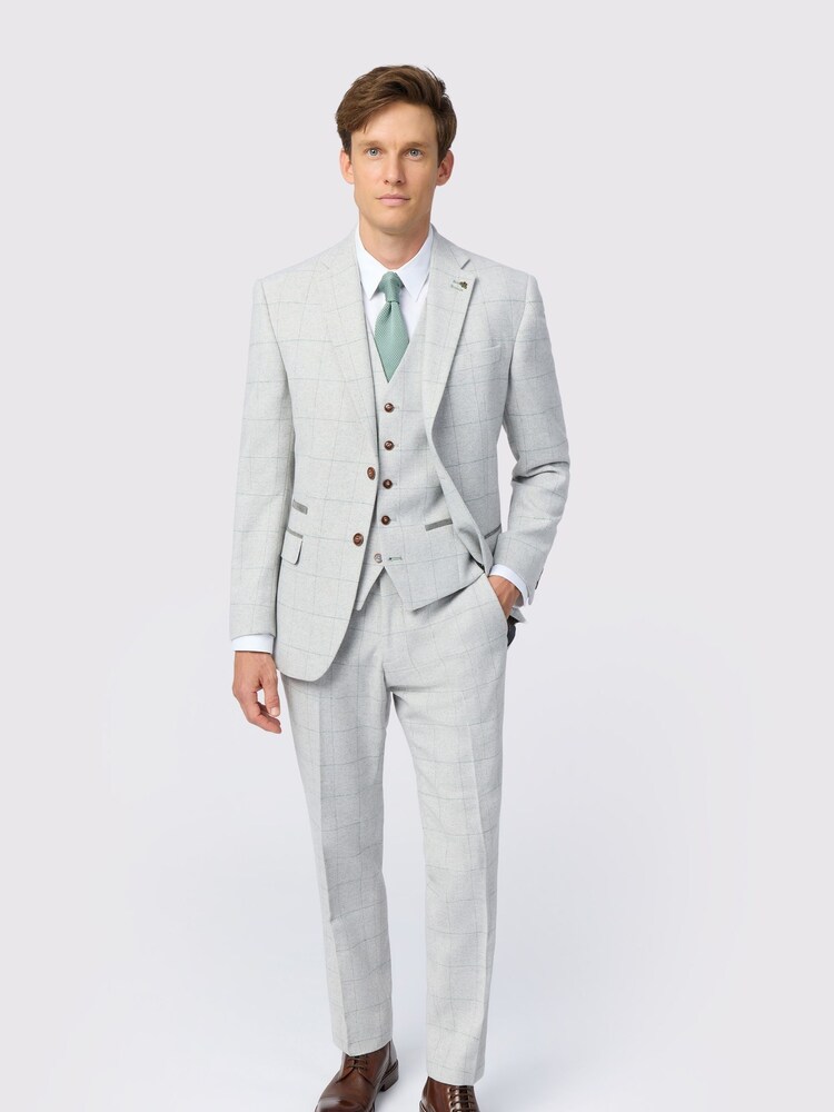 Antique Rogue Grey Alva Check Tweed Jacket - Image 2 of 5 Antique Rogue Grey Alva Check Tweed Jacket - Image 2 of 5