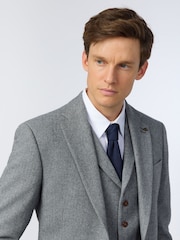 Antique Rogue Grey Herringbone Tweed Jacket - Image 5 of 5