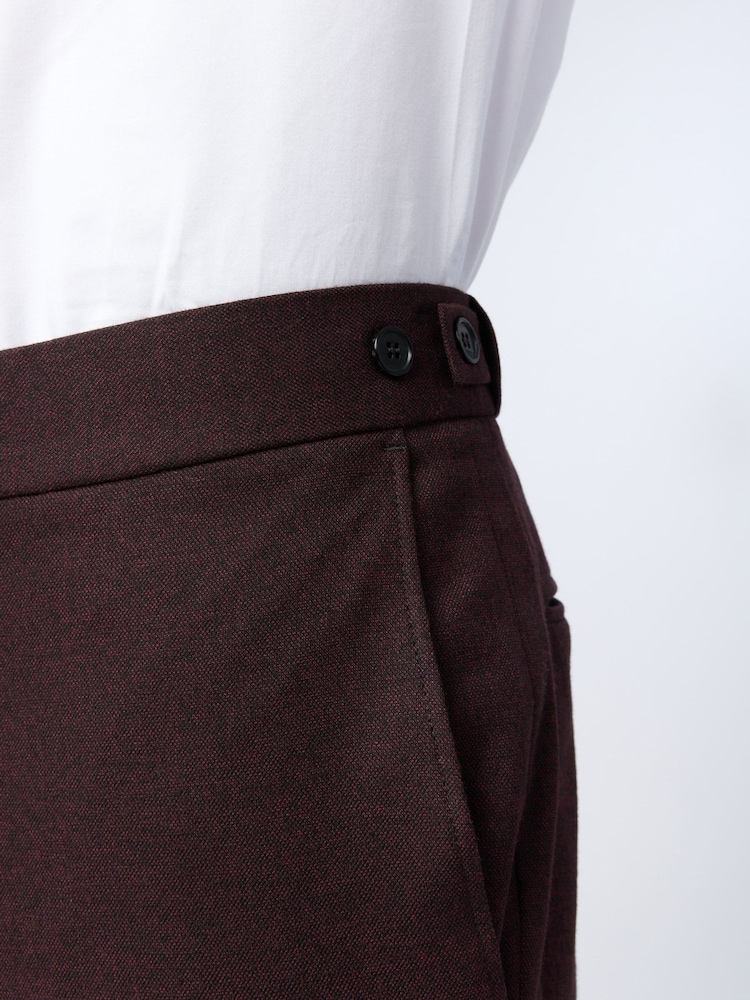 Antique Rogue Red Texture Dinner Trousers - Image 2 of 2 Antique Rogue Red Texture Dinner Trousers - Image 2 of 2