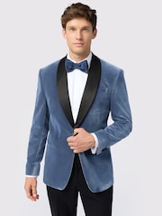 Antique Rogue Blue Smoke Velvet Jacket - Image 1 of 4