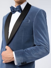 Antique Rogue Blue Smoke Velvet Jacket - Image 4 of 4