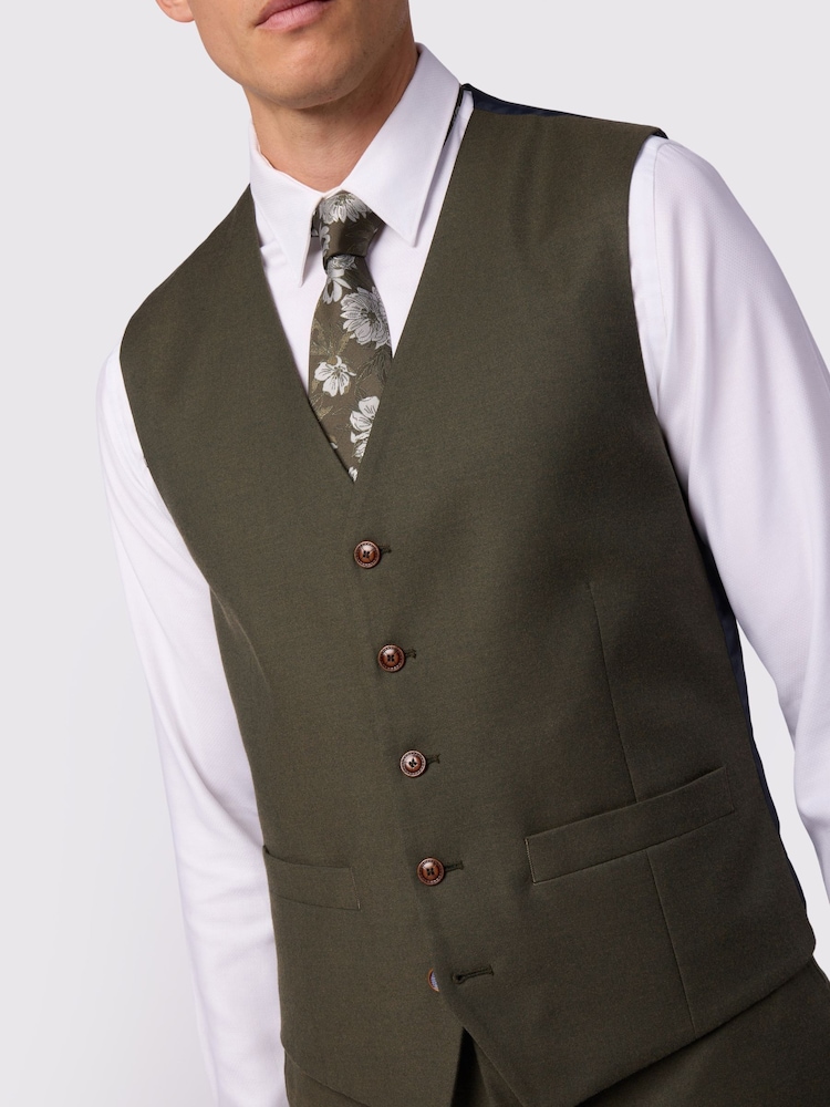 Antique Rogue Green Harley Flannel Waistcoat - Image 2 of 2 Antique Rogue Green Harley Flannel Waistcoat - Image 2 of 2