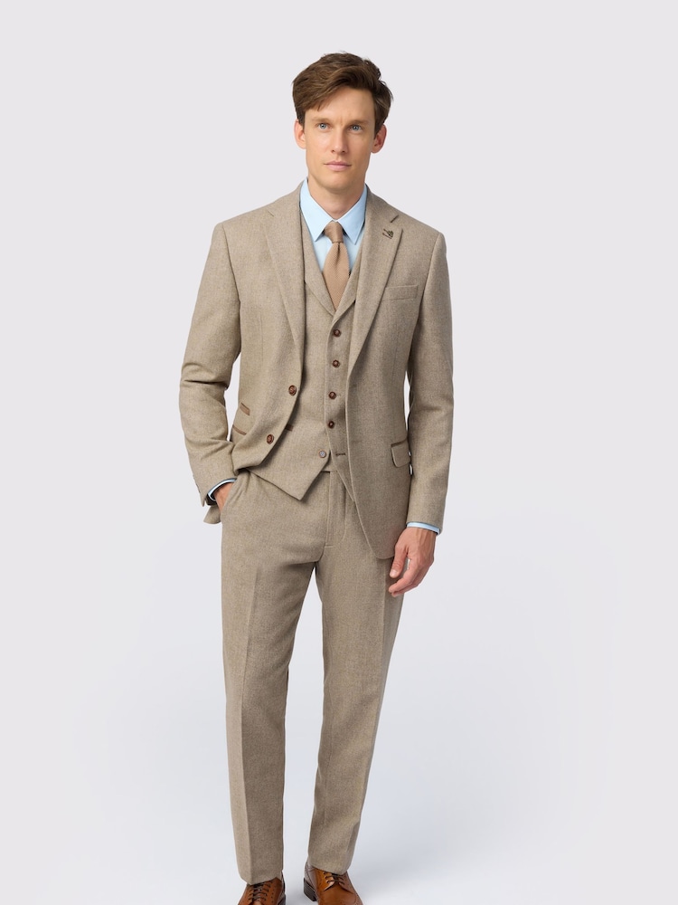 Antique Rogue Natural Herringbone Tweed Jacket - Image 2 of 5 Antique Rogue Natural Herringbone Tweed Jacket - Image 2 of 5