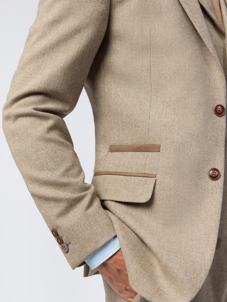 Antique Rogue Natural Herringbone Tweed Jacket - Image 5 of 5 Antique Rogue Natural Herringbone Tweed Jacket - Image 5 of 5