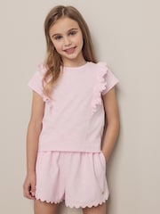 Laura Ashley Pink/Blue Ric Rac Trim Short Sleeve Cotton T-Shirts 3 Pack - Image 15 of 18