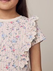 Laura Ashley Pink/Blue Ric Rac Trim Short Sleeve Cotton T-Shirts 3 Pack - Image 18 of 18